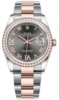 126281RBR Dark Rhodium VI IX Roman Oyster