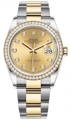 126283RBR Champagne Diamond Oyster