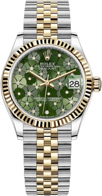 278273 Olive Green Floral Jubilee