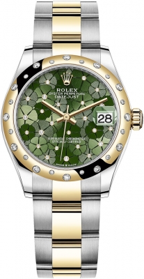 278343rbr Olive Green Floral Oyster