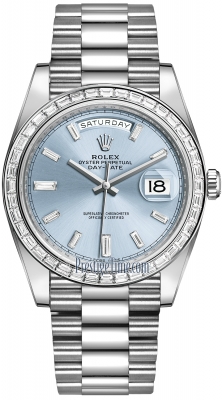 228396TBR Ice Blue Baguette